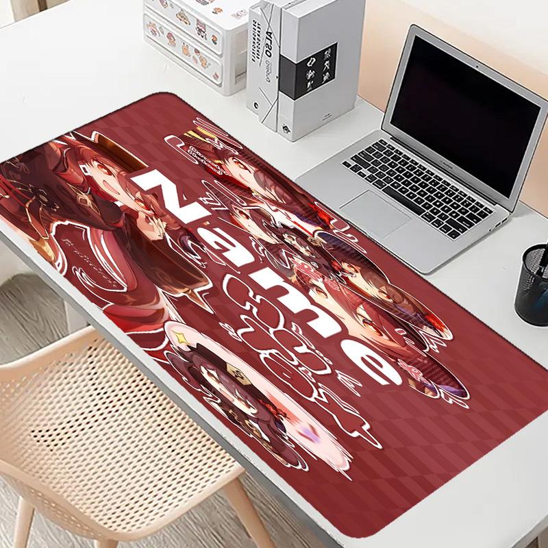 Personalizowana podkładka pod mysz z imieniem i wzorem Genshin Impact, Mata na biurko do laptopa PC, Dekoracyjna mata na biurko do domu, Podkładka pod klawiaturę, Prezent