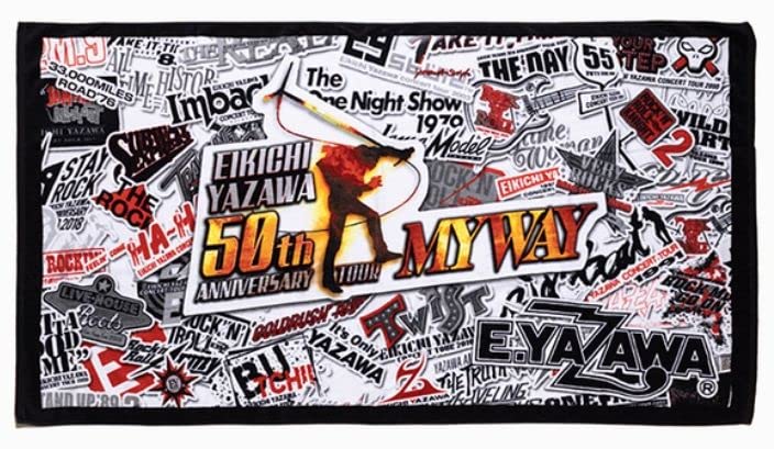 Eikichi Yazawa 2022 50th Anniversary Tour My Way Special Beach Towel (Past Tour Logos)