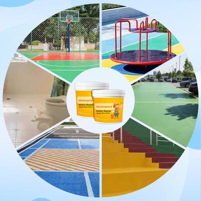 300g Schnelltrocknend Rutschfest Wasserbasiert Bodenfarbe Wasserbasierte Epoxid-Bodenfarbe Druckbeständig Für Haushaltsepoxidfarbe