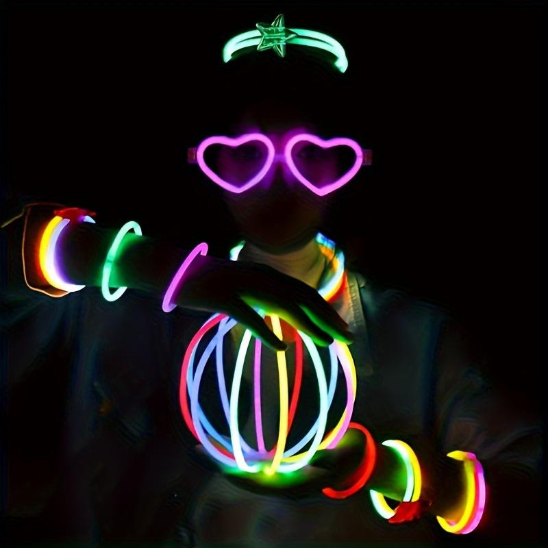 100pcs Mixed Color Glow Sticks Bracelet Necklace Set - Party Supplies & Decorations - Plastic Glow Sticks for Concerts, Festivals & Parties