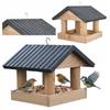 Bird Feeder for Sparrows, Feed Box, Anthracite Roof, Seeds Included