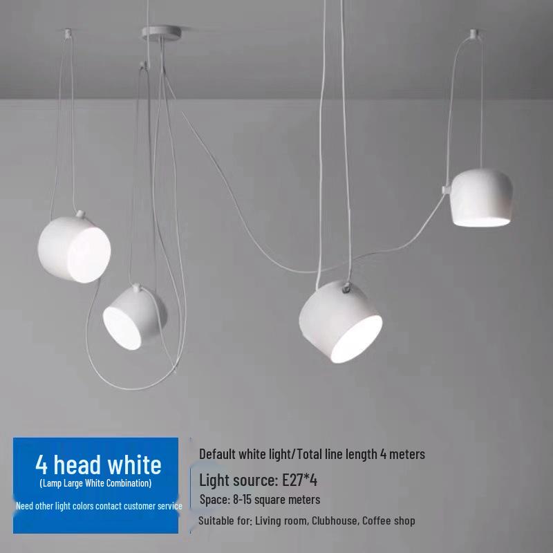 Nordic Industrial Style Three-Head Pendant Light for Cafe, Bar, or Exhibition Hall