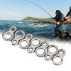 60pcs Stainless Steel Solid Fishing Figure 8 Jigging Rings Lure Tackle Accessories