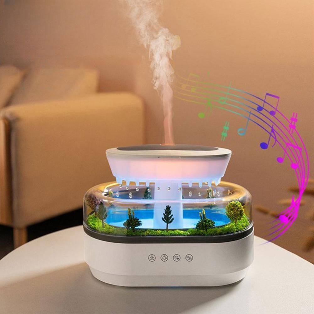 Water Drip Micro Landscape Aromatherapy Diffuser Home Office Essential Oil Diffuser Rain Cloud Air Humidifier