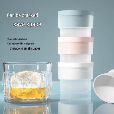 Silicone Whiskey Ice Ball Mold - Large Round Ice Cube Maker for Home