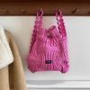 Multifunctional Pleated Elastic Knit Backpack
