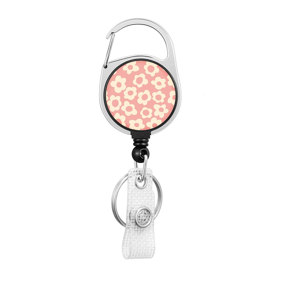 Flower Butterfly Chrysanthemum Doctor ID Badge Clip Lanyards Holder Porta Credencial Reel Nurse Retractable Keychain Wholesale