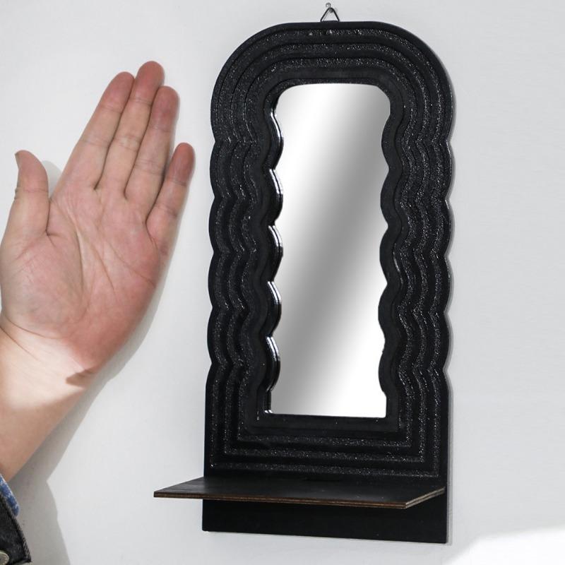 2pcs/set Wooden Storage Racks Acrylic Lenses Wooden Wall Flower Pot Racks Handmade Crafts Home Decoration Hanging Ornaments