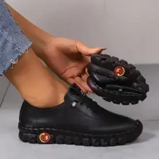 

Кроссовки Женская обувь Лоферы На шнуровке Кожаные Плоские Новые Весенние Повседневные удобные Туфли для мамы Mujer Chaussure Femme 45