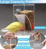 Kein Chaos Vogelfutterspender Automatischer Papageien Futterspender Tränke Acryl Samen Futterbehälter Käfig Zubehör für Kleine und Mittlere Wellensittiche