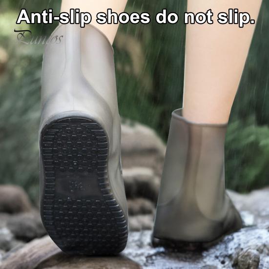 Shoe Protector Cover 1 Pair Silicone Waterproof Cover, Non-slip Galoshes Overshoes for Men Women, Reusable Foldable Rain Boot Outdoor Washable Covers