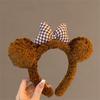 Women Bow Bear Ear Plush Hair Band Cartoon Headband Female Sweet Cute Girls Hairband Hair Accessories