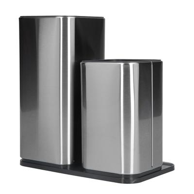 2 In 1 Knife Holder with Cutting Board Organizer Stainless Steel Kitchen Storage Accessory