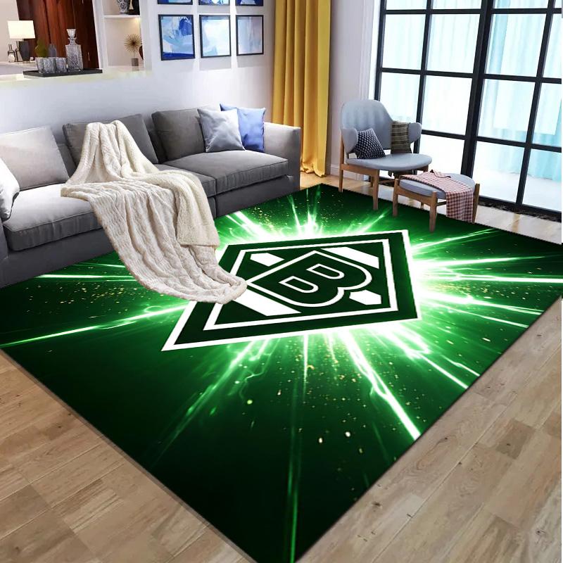 Borussia Monchengladbach Pattern Rug, Indoor/Outdoor Mat, for Picnic, Gameroom, Bedroom, Office, Living Room, Home Decor Carpet, Birthday Gift