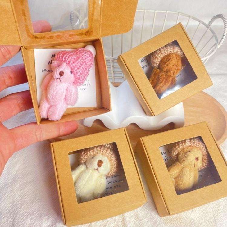 Portable Plushes Bear In Decorative Box Soft Traveling Companions Animal Toy For Children Event And Holiday Gifts