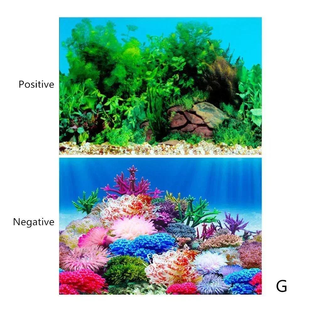 Decor Fundal Acvariu cu Plantă Oceanică 3D Aquascape Autocolant Poster Acvariu Pictură Aquascape Accesorii acvariu
