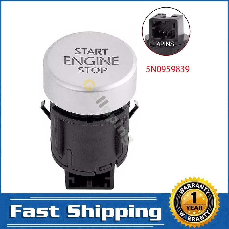 Car Engine Start Stop Switch Button for VW Tiguan 2008 - 2016 Sharan 2011 - 2016 5N0959839 Car Accessories