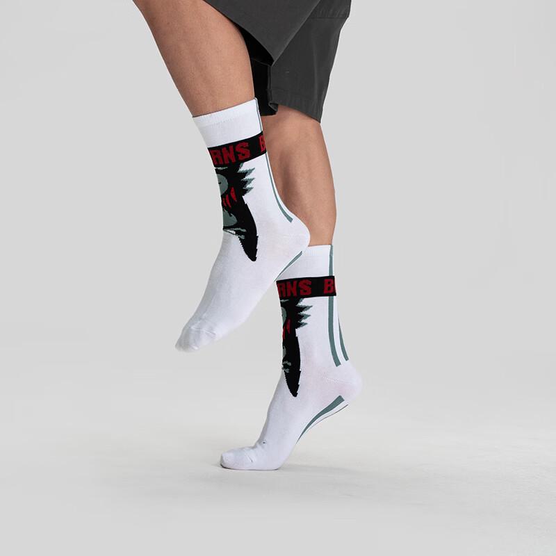 BOBBIE BURNS Night Speaker Pattern Mid-Calf Socks MISC