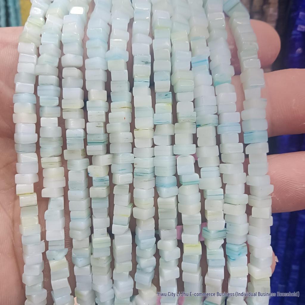 3x4mm Nepal Lampwork Quadratische Perlen für DIY Schmuckherstellung