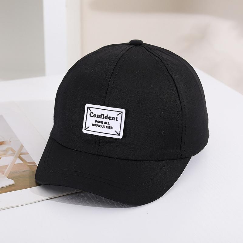 Short-Brimmed Solid Color Baseball Cap Lightweight Quick-Dry Polyester Adjustable Buckle Closure Sun Protection Breathable