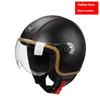 Four Seasons Universal Classic Vintage Leather Electric Vehicle Motorcycle Helmet Harley Helmet Scooter Men's and Women's Half Helmets