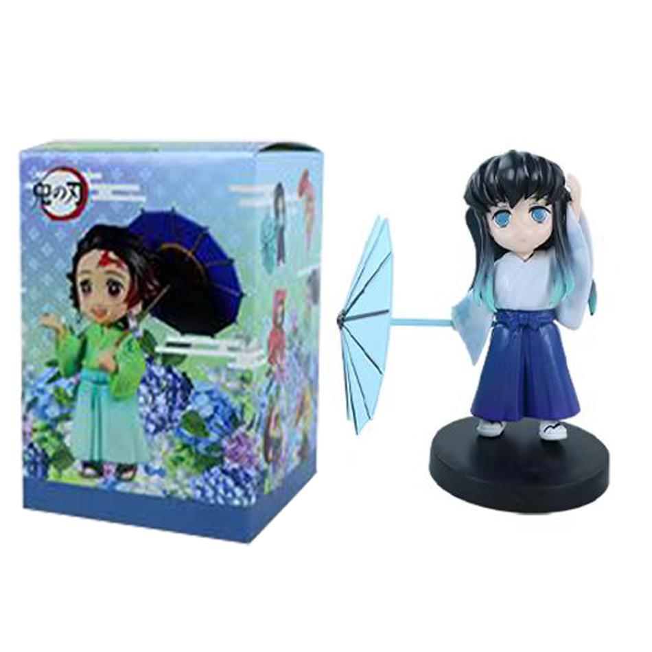 Demon Slayer Plum Rain Series Blind Box Figure - Mystery Toy Gift Featuring Kochou Shinobu Tomioka Giyuu Kanroji Mitsuri