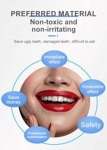 Cosmetic Teeth: 1 Unit Gel Denture Cover - Natural Looking Smile Makeover Teeth Whitening Set for Oral Care Confidence