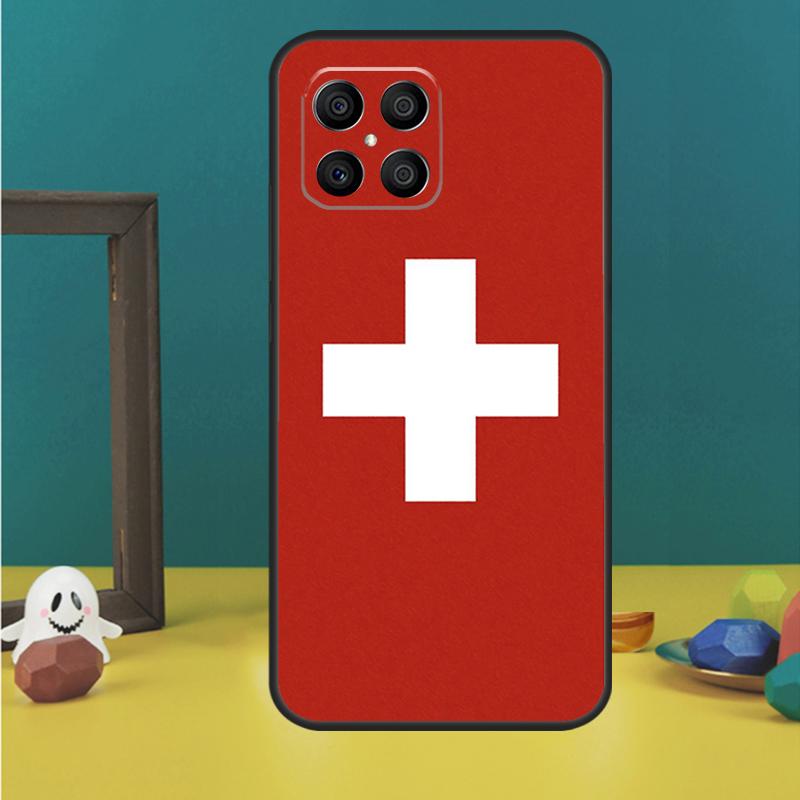 Switzerland Swiss Flag Case For Honor X9a X8a X8b X9b X9c X8 X9 50 70 90 Lite Honor 200 Lite Magic 7 5 6 Pro Cover
