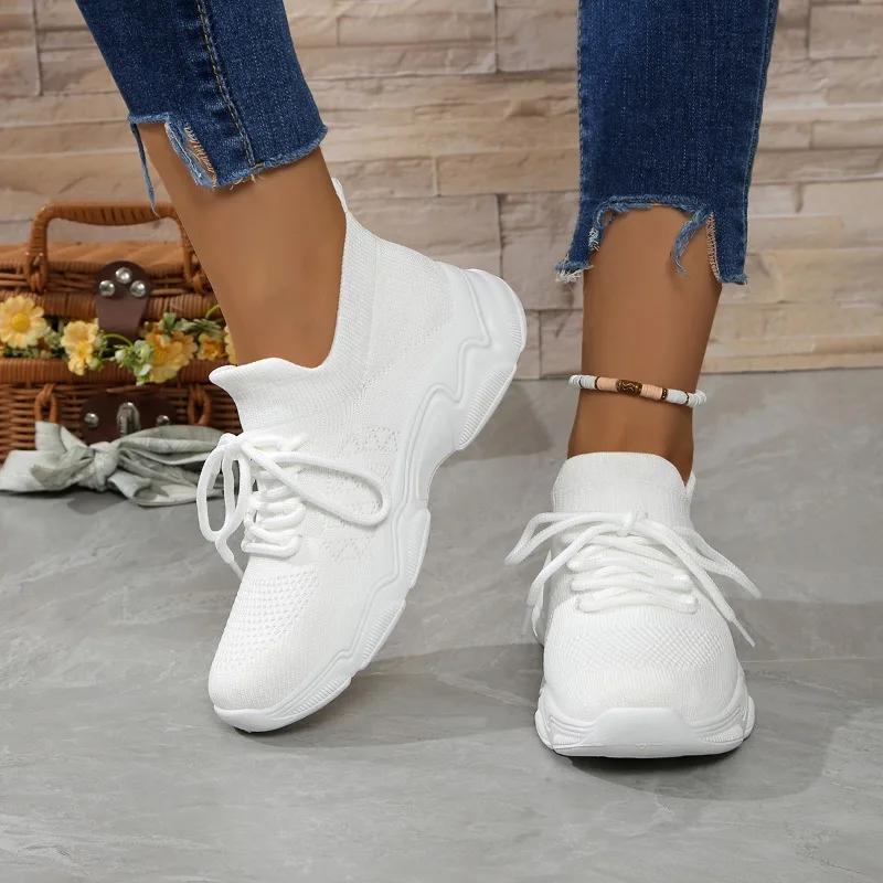 Fashion Fashion Plus Size Outdoor Slip-Resistant Casual Breathable Sneakers 2025 Hot Sale Ladies Shoes Lace-up Women's Vulcanize Shoes