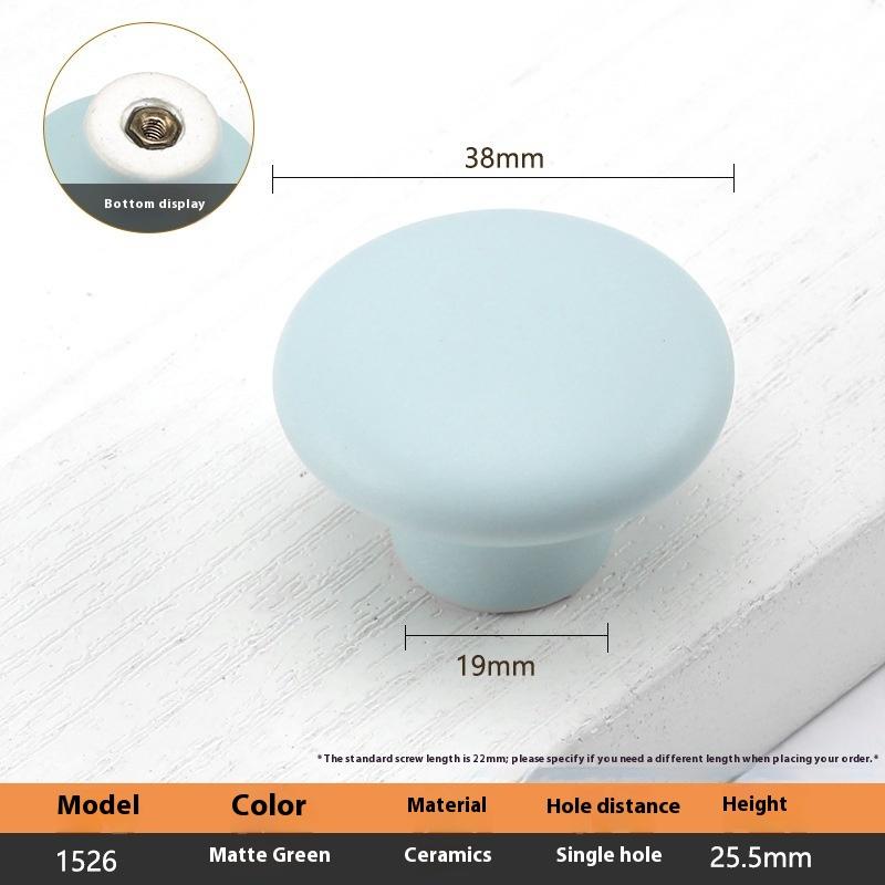 Keramik Schrankgriffe im nordischen Stil für Kinderzimmer, Macaron-farbenfrohe runde Schubladenknöpfe und -griffe, Möbelgriffe für Kinder