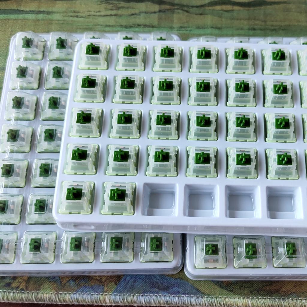 3 Pin Matcha Green Linear Keyboard Switch 45g Mechanical Keyboard Custom Switches Transparent Cover Manufacturer Lubrication
