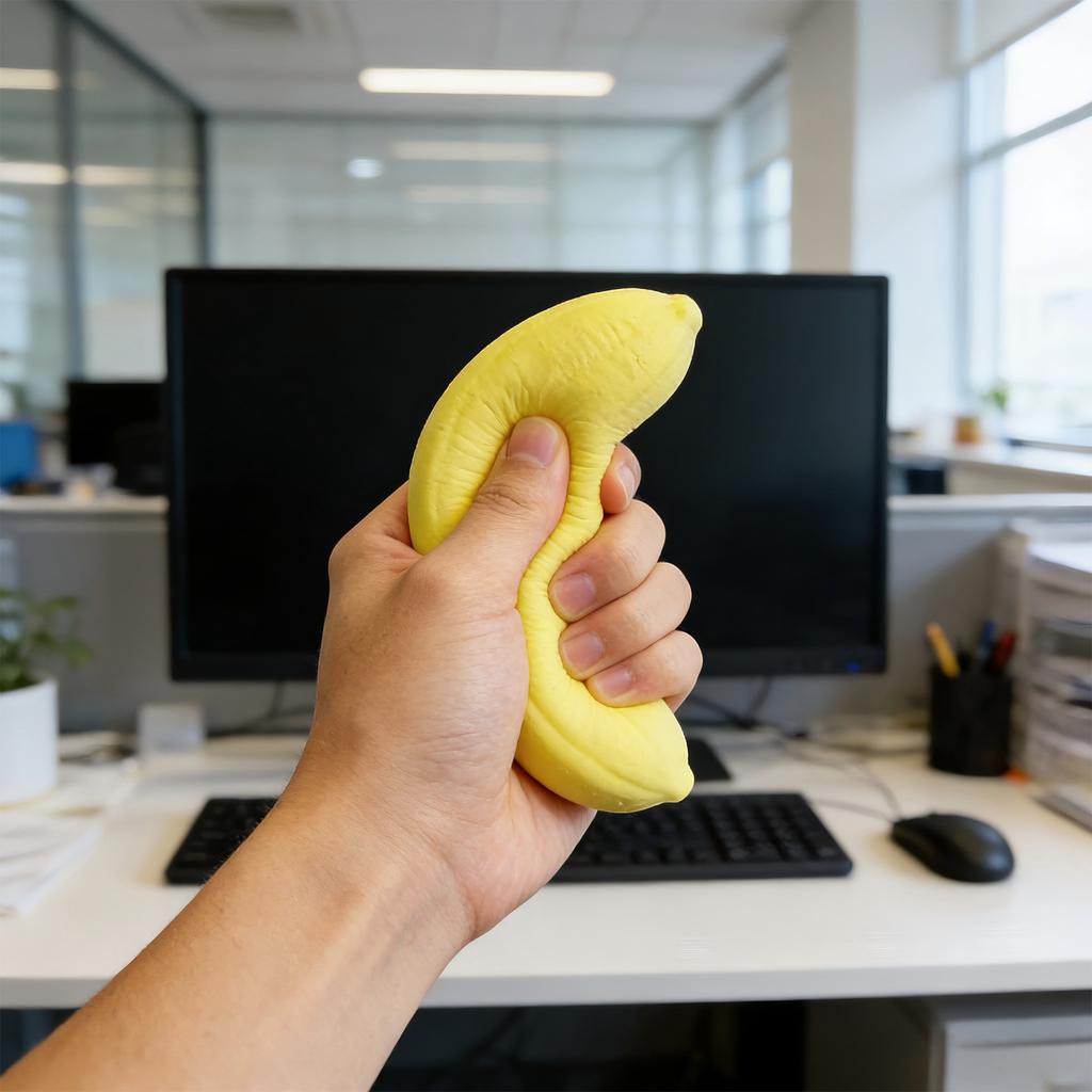 Realistic Banana Stick Toy, Soft And Slow- Fruit Toy, Party Gift, Stress Reliever, Birthday Gift For Adults And Children