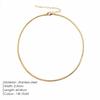 Steel Necklace Round Snake Chain for Women Simple Light Luxury Plain Chain Couple Clavicle Chain European and American Fashion Snake Bone Chain