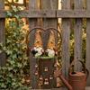 Sunlight Catching Home Decor Heart-Shaped Couple Wind Chime, Honeybee Gnome & Red Bird Outdoor Hanging Decor, Decorative Doorbell