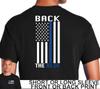 I Back The Blue Thin Blue Line Support Police Law Enforcement Men's T Shirt