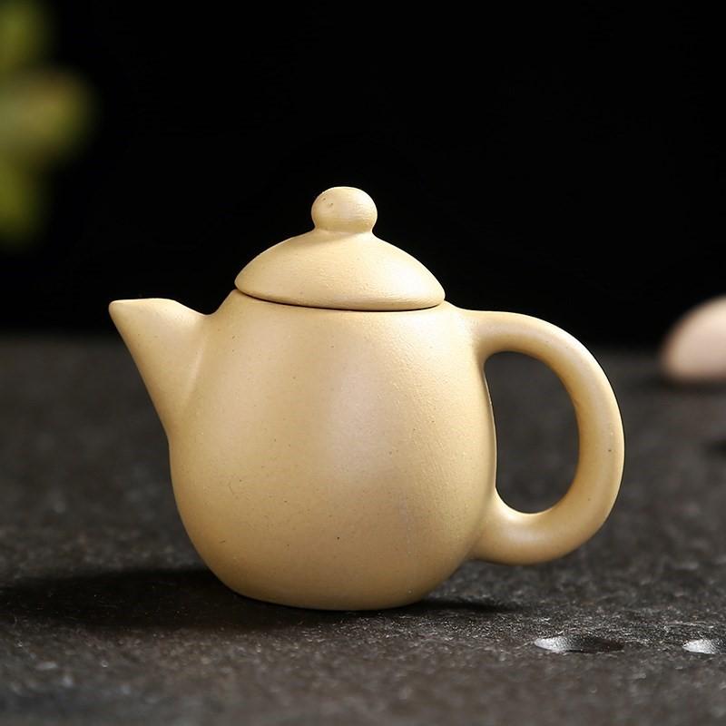 קומקום אצבע מחימר סגול חיית תה סט תה כיס קטן קישוטים אביזרי תה קישוט שולחן תה בוטיק