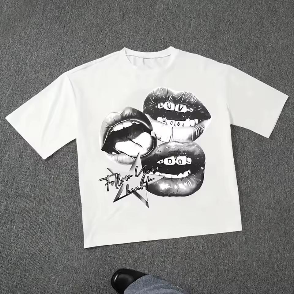 Harajuku Letter Grafik T-Shirts Y2k Herren Damen High Street Oversized Y2k T-Shirt Pro Choice Vintage Top T-Shirt Damen Herren Kleidung