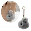 Mini Cute Rabbit Hairball Keychain Pendant Lovely Hanging Decorations Keyring Charm for Purse Bag Backpack Handbag