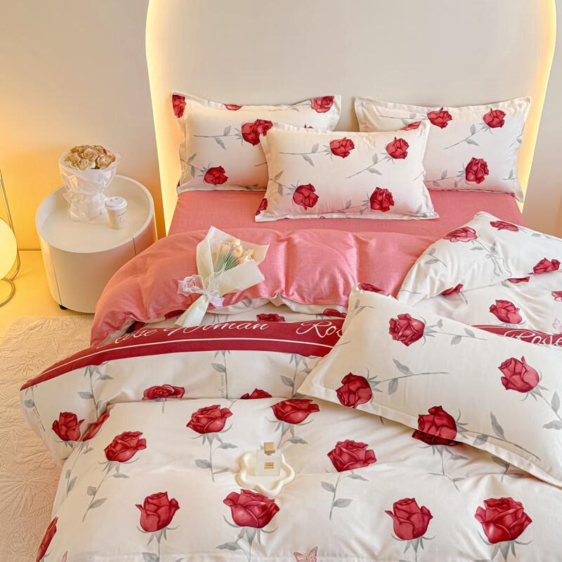 Комплект постельного белья из стираного хлопка, 4 предмета