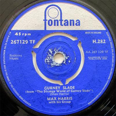 7inch Record MAX HARRIS HIS GROUP  Gurney Slade 267129TF FONTANA 1960 UK Jazz Used