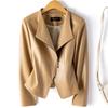 Kurze Lederjacke für Damen Slim Fit Motorradstil Mantel