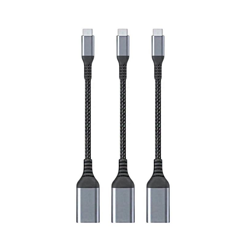 USB OTG Adapter USB C To USB3.0 OTG Adapter For Androids Smartphones Fast Data Transfer With Durability Nylon Braide Cable