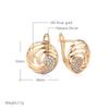 Fashion Glossy Dangle Earrings  Rose Gold Color Unique Natural Zircon Earrings For Women High Daily Fine Jewelry