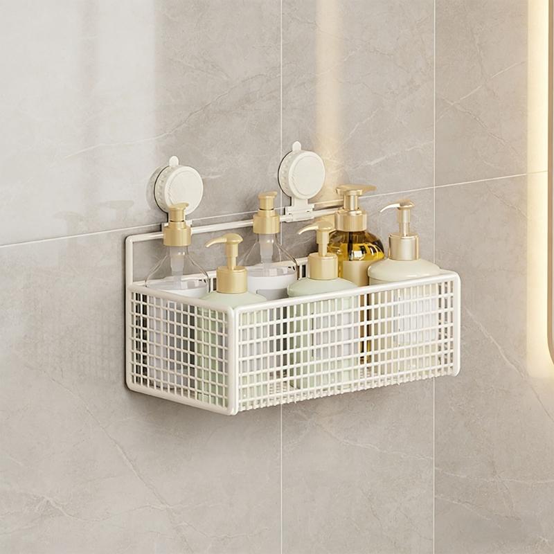 Panier de rangement mural polyvalent pour articles de salle de bain Utilisation de la méthode à ventouse Dommages offerts Assemblage