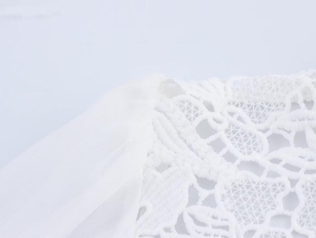 Spring 2025 Women's European & American Style Lace Ruffle Top