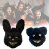 Eared Long Rabbit Bear Plush Mask Horror Headgear Prop Accessories Halloween