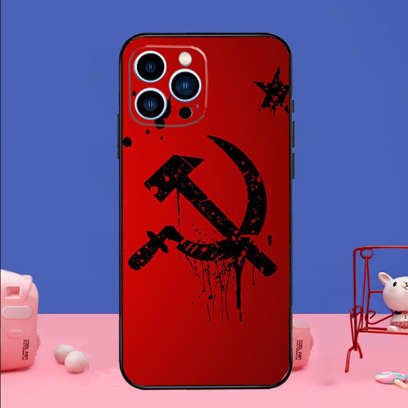 USSR Flag Soviet Union Phone Case For iPhone 17 Air 16 15 14 11 12 13 Pro Max 13 mini 15 16 Plus 16e Bumper Cover