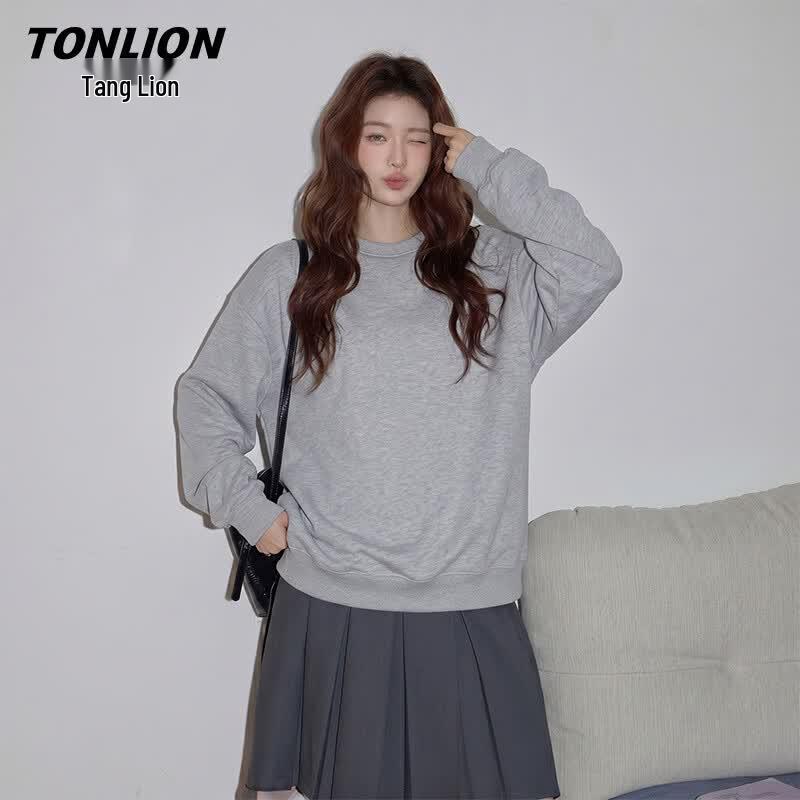 TonLion Women's Relaxed Fit Crewneck Sweatshirt