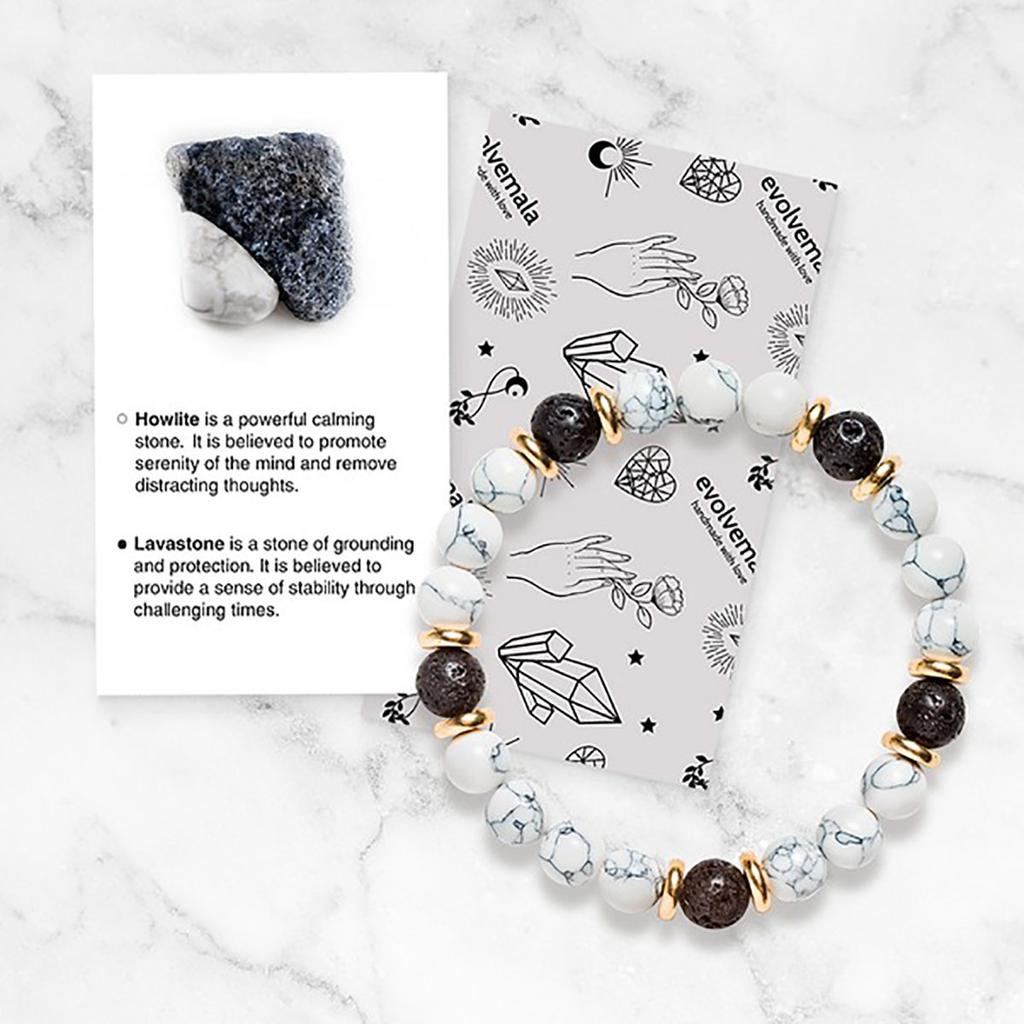Festliche Geschenke Howlith Lavastein Perlenarmband Mit Abstandshaltern Minimalistischer Modeschmuck Für Männer Und Frauen Tägliches Tragen Einfaches Vielseitiges Accessoire
