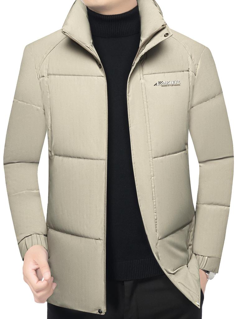 2025 Stylish Cotton Stand Collar Jacket: Winter Business Casual Outerwear for Men